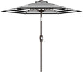 AreShark 7.5FT Patio Umbrella Table Market Umbrella with 6 Sturdy Ribs, Button Tilt/Crank, Heavy-Duty Outdoor Umbrellas for Pool, Deck, Garden and Backyard, Black & White Stripe