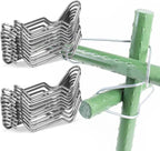 20PCS Galvanized Steel Garden Support Stakes - 4/5 Inch, 20mm, Climbing Vine Trellis Clips for Tomato, Cucumber, Eggplant, Vegetable