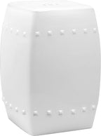 Safavieh Villa Glazed Ceramic Decorative Garden Stool, White