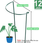 Plant Support Stakes, 12 Pack Iron Tube, 10 x 24 Inch