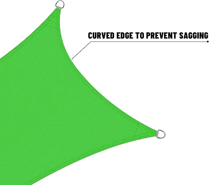 LOVE STORY Rectangle 8'x9' Waterproof Sun Shade Sail Canopy UV Block for Outdoor Patio Backyard Carport,Fruit Green(We Make Custom Size)