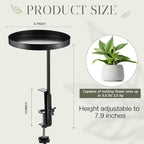 4 Pcs Window Sill Plant Shelf 5.7''D x 12.4''H Adjustable Window Shelf Windowsill Clamp Tray for Indoor Plants Metal Windowsill Extension Tray Planter Floating Shelves for Indoor Outdoor