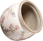 Flower Pots, Vintage Ceramic Planters for Indoor Plants, 6.29'' Plant Pots with Drainage, French Country Lavender Vase & Planters, Antique Home Room Decor, Gardening & Housewarming Gifts