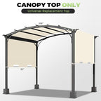 85'' x 208'' Universal Pergola Replacement Cover for Doubleton Steel Pergola L-PG080PST, Waterproof Sunshade Canopy Top for Patio Gazebo, Deck, Porch, Yard, Outdoor Cover Only (Beige)