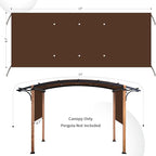 17x6.8 Ft Universal Pergola Replacement Canopy, Outdoor Canopy Shade Cover(Cover Only) (Coffee)