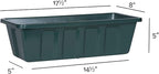 Root & Vessel, Poly-Pro Plastic Flower Box Planter, Hunter Green, 18-Inch