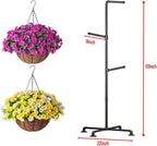 Plant Hanger Indoor,Corner Hanging Plant Stand,Heavy Duty Metal Hanging Plant Holder for Indoor Plants,Living Room,Balcony,Bedroom,Garden