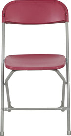 Flash Furniture Hercules Series Plastic Folding Chair - Red - 4 Pack 650LB Weight Capacity Comfortable Event Chair-Lightweight Folding Chair