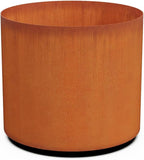 PLANTERCRAFT Corten Steel Metal Planter Box, Round Sizes, Modern Garden Steel planters for Commercial and Residential Outdoor Use.