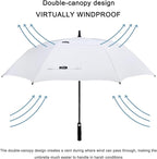 G4Free 47/54/62/68/72 Inch Automatic Open Golf Umbrella Oversize Extra Large Double Canopy Vented Windproof Waterproof Stick Umbrellas
