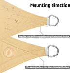 LOVE STORY Right Triangle 10'x12'x15.6' Waterproof Sun Shade Sail Canopy UV Block for Outdoor Patio Backyard Carport,Sand(We Make Custom Size)