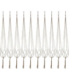 Plant Hanger, 10 Pieces 40'' Macrame Plant Hangers, Hanging Planters for Indoor Plants Pots, Plant Holder Basket Jute Rope Holder for Indoor Outdoor Garden Home Decorations (Natural)