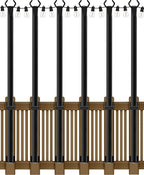 AILBTON 6 Pack 5Ft String Light Poles,Light Poles for Outside String Lights,Outdoor Light Poles with Fence Bracket,Metal Pole Stand for Patio,Backyard,Deck