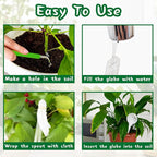 20 PCS Clear Plant Watering Globes,Plastic Self-Watering Bulbs,Self Watering Planter Insert Plant Accessories for Plants Indoor,Outdoor,Flowerpot,Home Garden(Large,Medium,Small)