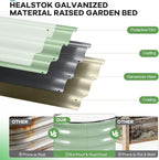 Galvanized Raised Garden Bed Outdoor, 6x3x1ft Oval Metal Raised Beds for Gardening, Rust-Resistant Garden Planter Box for Planting Vegetables, Flowers, Fruits in Backyard, Lawn(Avocado Green)