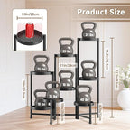 LASZOLA 8 Tiered Folding Tall Plant Stand Indoor for Multiple Large Planter, Heavy Duty Metal Adjustable Flower Rack for Narrow Corner, Sturdy Vertical Spiral Shelving Holder for Modern House, Black