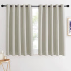Short Cafe Curtain 54 inch Length – Natural, 1 Panel, W66 x L54