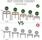 CADANI 5-Pack Metal Plant Stands for Outdoor Indoor, Anti-Rust Iron Flower Pot Stand, Heavy Duty Plant Pot Shelf for Multiple Plant, Decoration Racks for Home, Patio & Garden