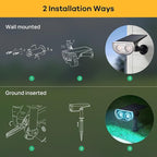 Linkind Solar Lights Outdoor StarRayS, Color Changing Solar Spot Lights, IP67 Waterproof St Patricks Day Lights for Landscape Garden Pathway Walkway (Multicolor, 10 Pack)