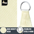 LOVE STORY Custom Size 17'x24'x29.4' Butter Cream Sun Shade Sail Right Triangle Sunshade Fabric Awning Canopy for Patio Backyard Carport Pergola (Customized)