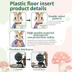 Fairy Garden Stake Decor, Acrylic 2D Garden Fairy Decoration, Fairy Garden Accessories for Outdoor Indoor Yard Lawn Pot Plants (Flower Picking Rabbit)