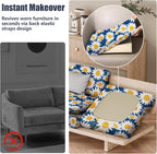 Cushion Covers 8 Pack Stretch Fit Daisy Flower Patio Slipcovers