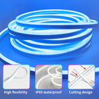 66FT Neon LED Rope Lights IP65 Waterproof LED Lights for Bedroom Flexible LED Light Strip with Remote/APP Control RGB Lighting Strip for Indoors Outdoors Bedroom Room Home Décor