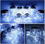 String Lights for Mason Jars, 12 Pack, 30 LED Solar Lid Lights