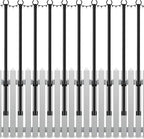 10 Pack String Light Poles,5Ft Light Poles for Outside String Lights,Outdoor Lights Pole with Fork,Metal Poles Stand for Patio Deck Backyard
