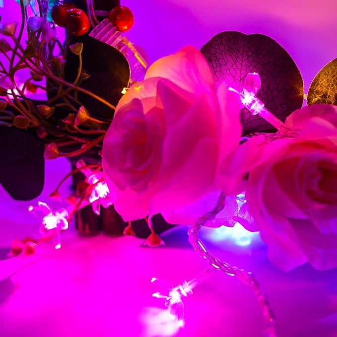 Indoor String Lights, 33 ft 100 LED Pink Cherry Blossom Flower Lights