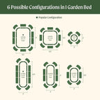 32" Extra Tall Raised Garden Bed Kits, 3.5 x 5 x 2.7ft Raised Planter Box Outdoor, 2 x 6.5 x 2.7ft Deep Root 6 in 1 Modular Metal Raised Beds for Gardening Vegetables Flowers Fruits - Terra Cotta