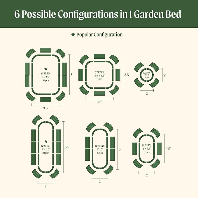 32" Extra Tall Raised Garden Bed Kits, 3.5 x 5 x 2.7ft Raised Planter Box Outdoor, 2 x 6.5 x 2.7ft Deep Root 6 in 1 Modular Metal Raised Beds for Gardening Vegetables Flowers Fruits - Terra Cotta