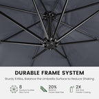 OLILAWN 10ft Patio Umbrella with Base