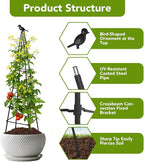 2 Pack Garden Trellis for Climbing Plants Outdoors, 70inch Tower Obelisk Trellis for Potted Climbing Plants, Plant Support for Potted Flowers, Roses, Tomatoes, Cucumbers & Vegetables