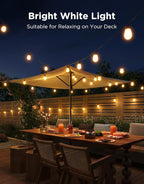 Govee S14 Bulb Outdoor String Lights 2, 48ft Smart RGBIC Warm White Patio Lights with 15 LED Bulbs, 111 Scene Modes for Outdoor Decor, Upgraded IP66 Compatible with Alexa, Google, Matter, APP Control
