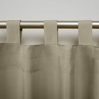 Exclusive Home Cabana Solid Indoor/Outdoor Light Filtering Hook-and-Loop Tab Top Curtain Panel Pair, 54"x132", Taupe