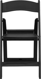 Flash Furniture Hercules Series Folding Chair - Black Resin - 2 Pack 800LB Weight Capacity Comfortable Event Chair - Light Weight Folding Chair