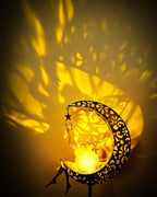Solar Garden Statues Outdoor Decor, Fairy Moon Figurine Light Stake, Housewarming Ornament for Patio, Lawn, Yard, Pathway - Unique Gift Ideas for Gardening Mom Grandma