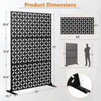 72" H×47" W Metal Privacy Screen, Outdoor Indoor Privacy Screens - Image 2