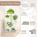 iDavosic.ly 4 Tier Plant Stand Indoor, Tiered Corner Flower Holder Shelf Outdoor, Metal Tall Orchid Display Rack for Patio Porch Garden Balcony Office Living Room, Space Saving, White