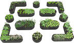A ANLEOLIFE 12-Pack Galvanized Raised Garden Beds Outdoor, 18" Deep Modular Metal Planter Box Kit, Whole Backyard Farm Garden System with Oval Heart & Round Beds for Vegetable & Flowers, Quartz Grey