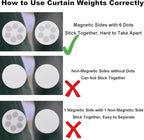 Magnetic Shower Curtain Weights, Rubber Covered Heavy Duty Weights, Prevent Curtain Liner from Blowing Around, Work for Drapery, Tablecloth, Flag, Outdoor Curtain 5 Pairs(Pack of 10)