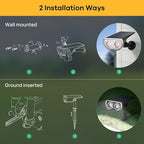 Linkind Solar Lights Outdoor StarRayS, Bright Solar Spot Lights Outdoor, IP67 Waterproof Spotlights for Garden Yard Landscape Walkway Patio Tree (Daylight, 2 Pack)