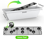 8 Pack 24 Inch Window Planter Box, White Large Plastic Rectangle Flower Planter Boxes with Water Absorbing Net Indoor and Outdoor Flower Pots for Windowsill, Balcony, Patio, Porch (White, 24 Inch)