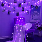 Indoor String Lights, 33ft Purple Cherry Blossom Fairy Lights, 100 LEDs