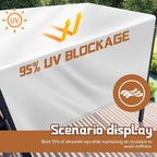Universal Pergola Replacement Canopy Outdoor Canopy Shade Cover Waterproof Shade Top Cover for Outdoor Patio Porch Backyard(12 x 9 ft,Beige)