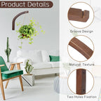 Juexica 4 Pcs Plant Hanger Wooden, 8 Inch Hanging Plant Hooks for Indoors and Outdoor, Wall Mounted Hanging Hook Brackets for Planters Lanterns Wind Chimes and Bird Feeders Patio Decor(Coffee Color)