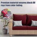 Cushion Covers, 8 Pack Stretch Fit Wine-Red Outdoor Patio Slipcovers