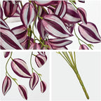 Artificial Wandering Jew Hanging Plants, 5 Pack, 22 Inch Faux Greenery
