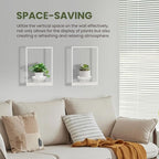 Hanging Planters for Indoor Plants White, Wall Plant Holder Stand to Hold Large Pots - Premium Metal Wall Planters for Indoor Outdoor Decor